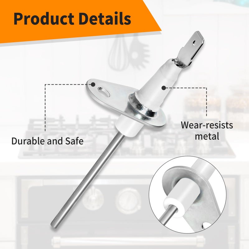 UP2WIN Flame Sensor Igniter Sensing Rod Compatible with Goodman Janitrol Amana York Furnace, Replace for 0130F00010 B1172606 B11726-06 (2 Pack) - Image 3